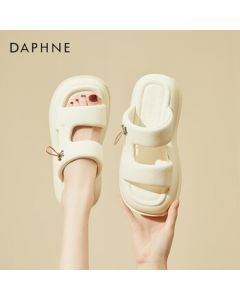 Daphne Women's Flip Flops Fashion Thick Sole Slippers Comfortable Beach Sandals Shoes 4023303292 Beige 39