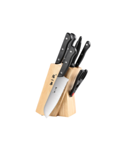 Zhang Xiao Quan 7-Piece Knife Set, Including Chef Knife, Cleaver, Utility Knife, Fruit Knife, Honing Rod, Model N5490