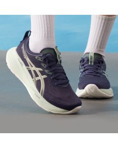 ASICS Women's Running Shoes GEL-CUMULUS 27 Cushioned Comfort Breathable Low-Top Sneakers Blue White 36