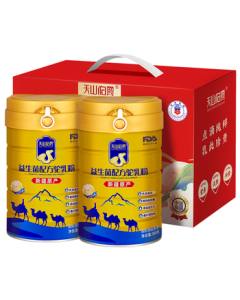 Tianshan Earl Xinjiang Selenium-Enriched Probiotic Camel Milk Powder 0 Sugar Gift Box for Middle-Aged, Adults & Children (2 Cans)