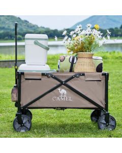 CAMEL Outdoor Camping Wagon, Foldable Portable Picnic Cart for Camping and Transport