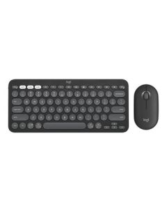 Logitech Fashion Series PEBBLE 2 COMBO Wireless Keyboard & Mouse Set - Bluetooth Office Keyboard, Silent Mouse, Dual-Mode iPad Keyboard for Mac, Multi-Device Home Use - Night Black