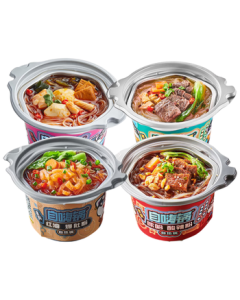 Self-Heating Hot Pot Value Pack - 4 Cans of 474g Convenient Lazy & Late-Night Snack Hot Pot for Office Workers