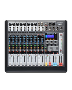 Shile (SHILE) Lyra X 12-Channel Professional Audio Mixer for Stage Performances, Live Events, and Remote Video Conferences with 16 DSP Reverb Effects, Digital-Analog Mixer