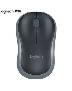 Logitech M185 Wireless Mouse, Symmetrical Office Mouse, Black with Gray Trim, Includes 2.4G Wireless Receiver