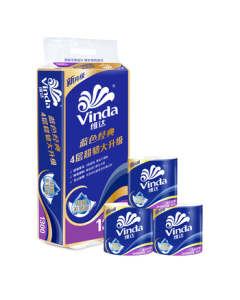 Vinda Core Toilet Paper, Blue Classic 4-Ply 130g*10 Rolls, Thick & Tough, Bath Tissue, Toilet Paper Rolls