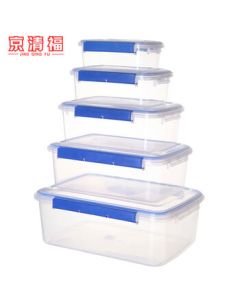 Jingqingfu Commercial Plastic Fresh-Keeping Sealed Container, Transparent No. 3, 5.5L Outer Dimensions [32*23*12CM]