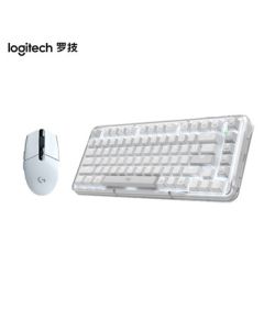 Logitech K75M+G304 Wireless Keyboard and Mouse Combo, Custom Mechanical Keyboard with Hot-Swappable Marble Switch, Office & Gaming Keymouse Set, White