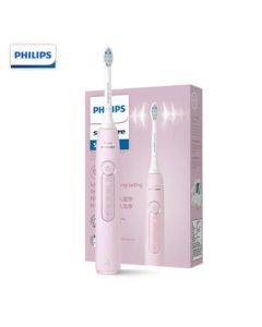 PHILIPS Electric Toothbrush DiamondClean 3 Series with Bristle Oscillation + Microfoam Water Flow, Smart Pressure Sensor, Long-Lasting Battery Life, HX5171/04 Crystal Pink