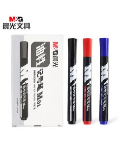 M&G Marker Pen Black Marking Pen Logistics Express Jumbo Pen Oil-Based Broad Tip Outlining Pen APMY2204 20-Pack