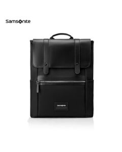 Samsonite Anti-Bacterial Laptop Backpack with Flap Design, Business Travel Backpack INU4*09011 Black