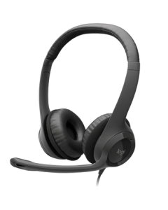 Logitech H390 Enterprise Wired Headset with Microphone, USB Stereo Noise-Cancelling Headphones for Laptop Office Use, Graphite Black (Upgraded Version) [Group Order Discount]