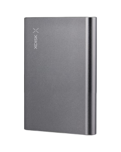 XDISK USB3.0 Portable Hard Drive 1TB Dual-Disk Backup X Series 2.5-inch Space Gray Premium Metal Design High-Speed Portable Stable & Durable