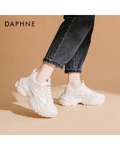Daphne Daphne Dad Shoes Women's New Fashion Thick-Sole Casual Shoes Small Luxury Style Sneakers Women Beige 40