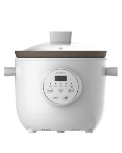Joyoung Purple Clay Electric Stew Pot 1.5L Capacity, Health Stew Soup & Baby Porridge Cooker DGD1505AM, White