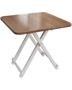 Qisheng Mingyuan Folding Table 58cm Square Table for Small Spaces, Home Dining Table, Kids Study and Play Craft Table LC-104