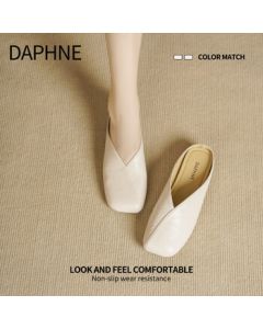 DAPHNE Women's Slip-On Mule Sandals 2025 New Flat Casual Slide Sandals Easy-On Summer Shoes