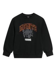 Li Ning Fleece-Lined Warm Round Neck Sweatshirt for Teen Boys, New 2025 Autumn/Winter Loose Casual Sports Top YWDV231