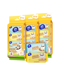 Vinda Baby Wipes Mini Portable Pack, Specially for Baby Hands, Mouth & Bottom, Children's Wet Wipes, 8 Sheets * 24 Packs
