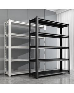 Jinxi Home Storage Warehouse Shelving Unit, 5-Tier White, 183cm H x 60cm L x 30cm W, 100kg Load Capacity per Tier