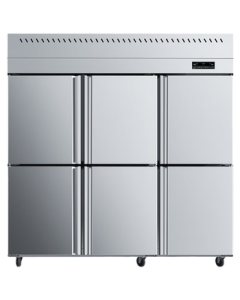 MeiLing Commercial Kitchen Refrigerator 1363L Six-Door Dual-Temperature Stainless Steel Freezer for Restaurants, Kitchens, and Cafeterias MCF(L)-1.8LCDE706MX3