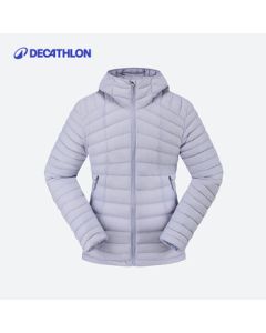 Decathlon Women's Lightweight Hooded Down Jacket for Autumn/Winter - Slim Fit Thermal Padded Sports Inner Layer Coat-5590013
