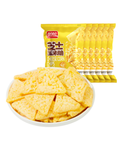 Panpan Cheese Corn Chips Non-Fried Snack Puffed Whole Grain Food 30g*6 Bags