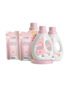 October Crystal Baby Enzyme Laundry Detergent, Special for Babies, 1L*3 Bottles + 2L Pouch