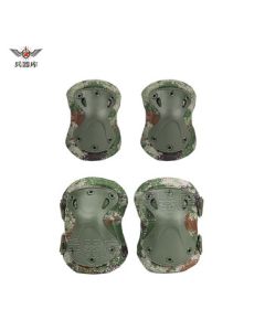 Arsenal Tactical Knee & Elbow Pads 4-Piece Set for Outdoor Sports, Crawling, Skating, Riding, Performance - Camo Star Tactical Knee Pads, Jungle Star Knee Pads