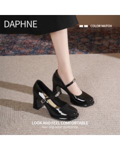 DAPHNE Women's Slip-On Mules 2025 Summer New Arrival Chunky Heel Fashion Versatile Commuter Casual Shoes