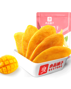 Bestore Lightly Sweetened Dried Mango Slices 80g, Dried Fruit Snack, Preserved Fruit, Leisure Snack