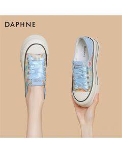 Daphne Platform Canvas Shoes New Spring Mesh Breathable Women's Casual Shoes Chunky Sneakers 4024101565 Blue 37