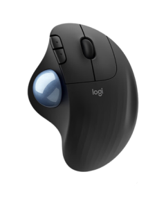 Logitech ERGO M575 Ergonomic Mouse + Cleaning Kit Trackball Mouse Wireless Bluetooth Dual-Mode Portable Office Mouse with 2.4G Wireless Receiver (Black)