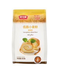 Sukemeng Low-Gluten Flour 500g, Wheat Flour for Baking, Cake Flour for Home Use, Perfect for Cookies, Chiffon Cakes, and Biscuits