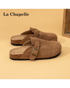 La Chapelle Women's Shoes Platform Slide Sandals Casual Slip-On Birkenstock Style-002 Camel 37