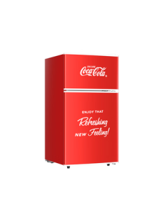 Coca-Cola Mini Fridge 38L Compressor Cooling Freezer Refrigerator Small Fridge for Outdoor and Home Use