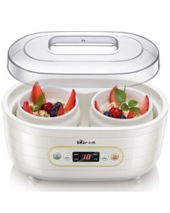 Bear Yogurt Maker, Household Automatic Large Capacity Multi-Cup Rice Wine Maker, Yogurt Fermentation Natto Kimchi Machine SNJ-C10P2 (Light Green)