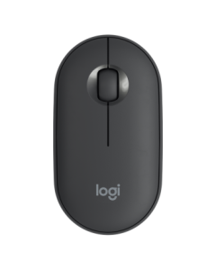 Logitech Fashion Series PEBBLE Mouse Wireless Bluetooth Mouse Office Silent Mouse Women's Mouse Symmetrical Mouse Pebble Design Graphite Black