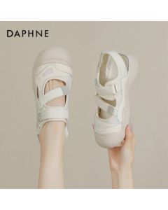 Daphne Women's Sandals Thick Sole Hook-and-Loop Breathable Sports Sandals Beach Shoes 4023303366 Beige 37