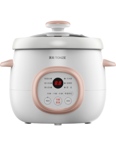 TONZE Electric Stew Pot, Slow Cooker, Soup Pot, Baby Porridge Cooker, Health Porridge Maker, Smart Home Appliance with Timer, Ceramic Inner Pot DGD15-15DD 1.5L