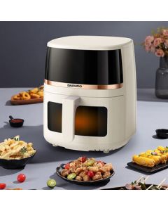 Daewoo 5L Multi-functional Large Capacity Electric Air Fryer with Visual Smart Touch Control DYKZ-5013E Warm White 5L