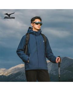 Mizuno Outdoor Jacket Unisex Windproof 3-in-1 Two-Piece Coat for Hiking