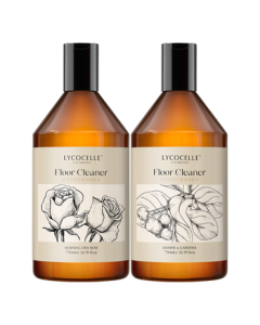 Zhanjia Household Cleaning Floor Cleaner for Wooden & Ceramic Floors, Stain Removal & Fragrance, 750ml*2 (Rose + Gardenia)