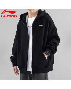 LI-NING Unisex Sports Hooded Windbreaker - Comfortable, Versatile, and Minimalist Zip-Up Jacket for Men