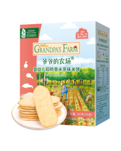 Grandpa's Farm Original Rice Cracker for Infants and Toddlers, 32g Baby Teething Snack for Children Aged 6-12 Months