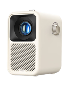VIMGO Y1 Projector for Home, HD Smart Mini Portable Home Theater Projector for Living Room and Bedroom, Nut Projector Y1, Milk Tea White