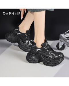 Daphne Women's Casual Shoes Platform Sneakers Chunky Dad Shoes with Hidden Heel 4024404216 Black 34