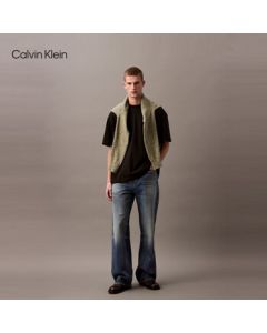 Calvin Klein Jeans 25 Summer Unisex Couple Casual Letter CK Pure Cotton Oversized Drop Shoulder Heavyweight Short-Sleeve T-Shirt