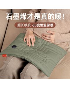 Jisou Graphene Hand Warmer Fleece Edition - Waterless Fast-Heating Hand Warmer, 5000mAh Military Green, Perfect Gift for Girlfriend