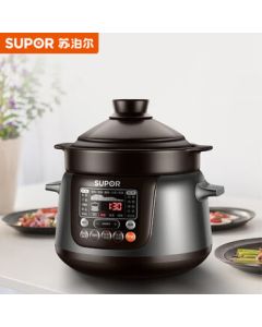 SUPOR Electric Stew Pot, 3L Large Capacity Smart Multi-functional Stewing Pot with Ceramic Inner Pot for 3-5 People, High-Temperature Resistant Ceramic Stew Pot TG30YC5